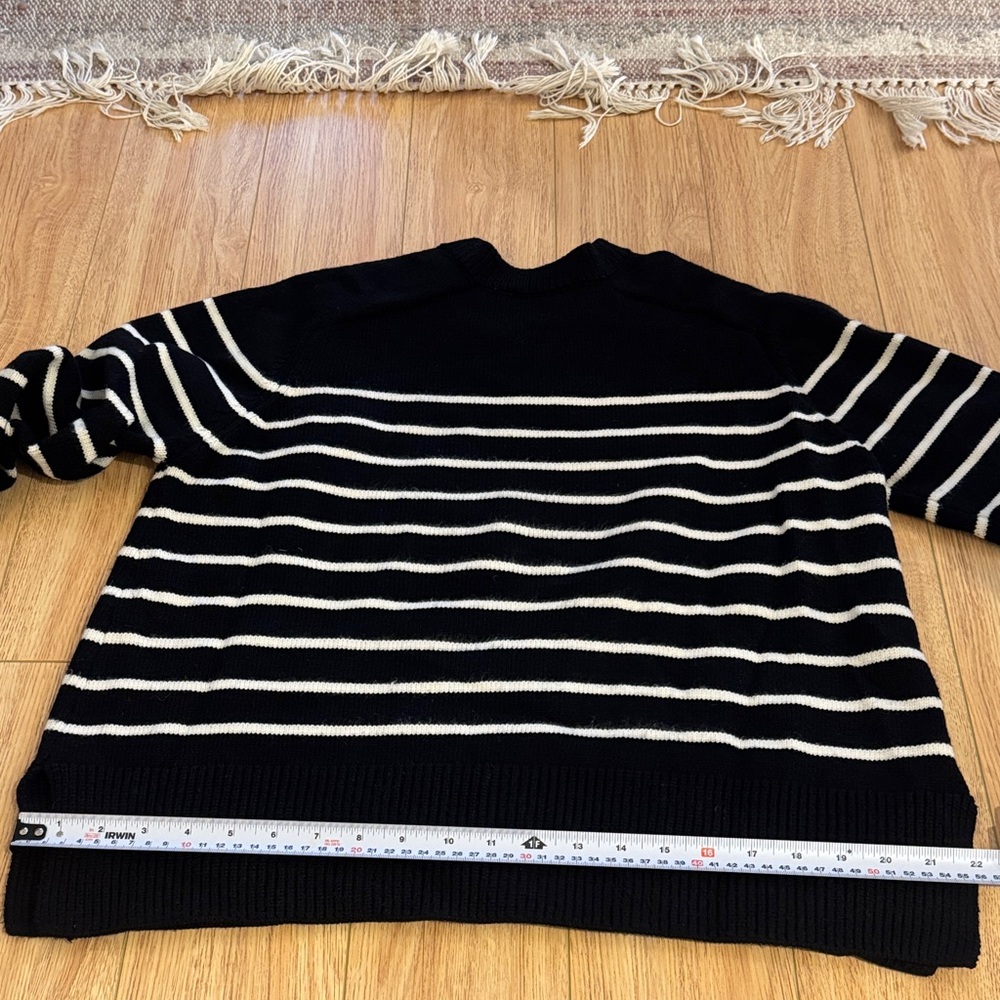 Zara Black and White Striped Sweater - Picture 7 of 10